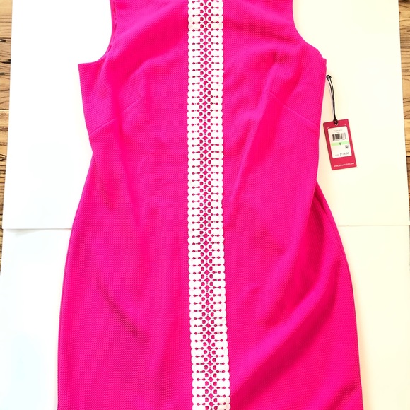 NWT Vince Camuto hot pink dress size 8 zips up bac - Picture 2 of 12